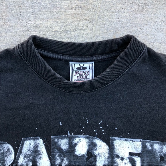 Vintage Style Raider Nation Skull Logo Black Pro Crux Tee - Size Large - Picture 3 of 7